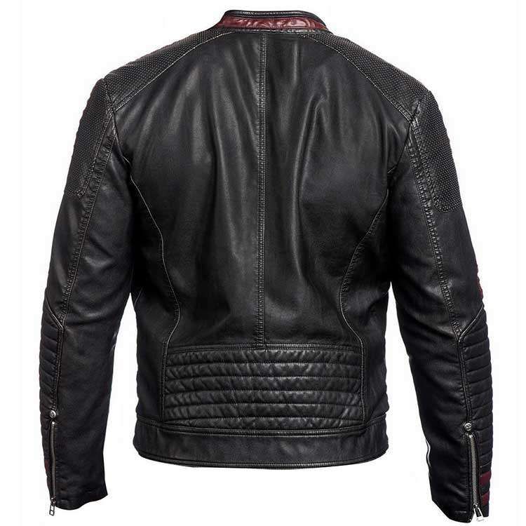 MEN BIKER CAFE RACER GENUINE LEATHER JACKET - Jacket World