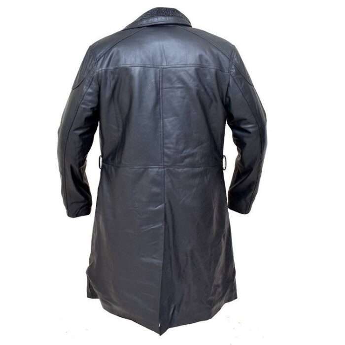 MEN'S BLACK LONG LEATHER COAT - Jacket World