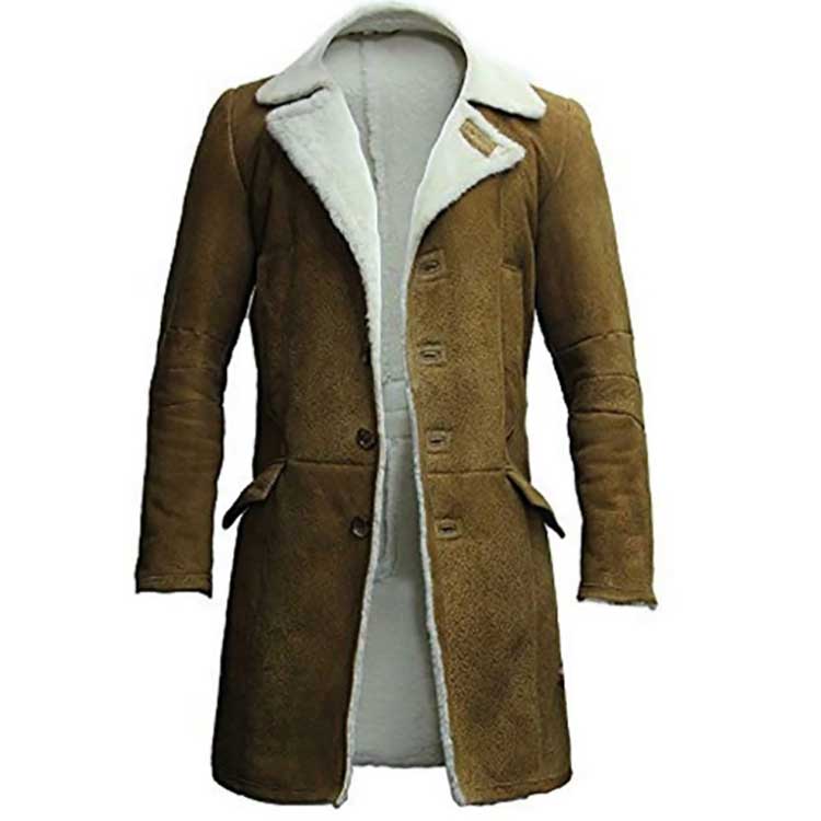 DISTRESSED BROWN LEATHER LONG COAT | JACKET WORLD