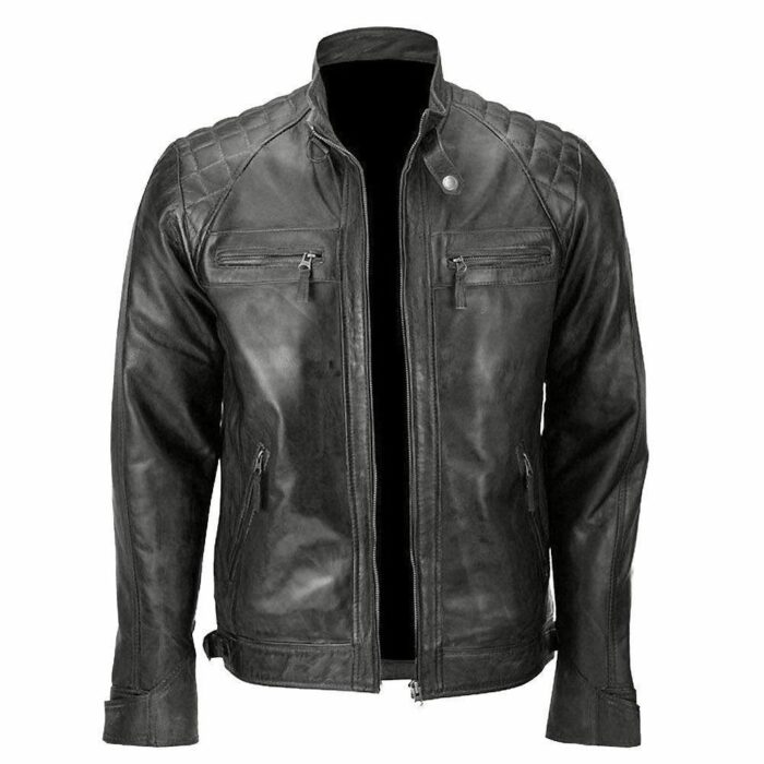 Buy Leather Biker Jacket For Men in New Zealand - Mens Jacket Auckland
