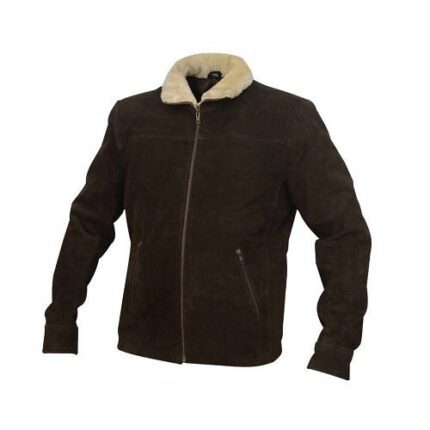 SUEDE BROWN SHEARLING LEATHER JACKET